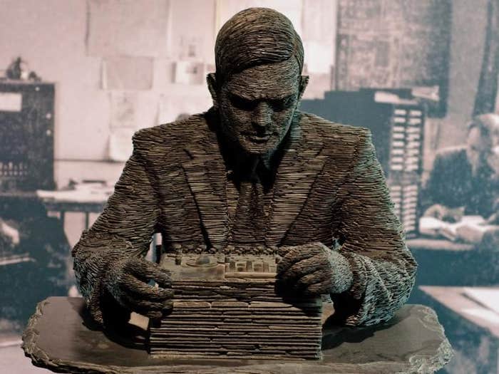 Alan Turing sculpture Bletchley Park Stephen Kettle