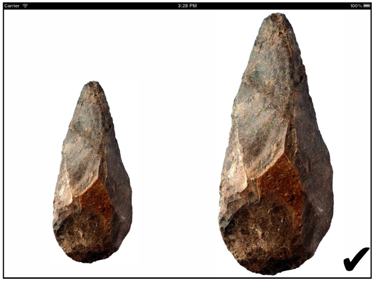 stone handaxes