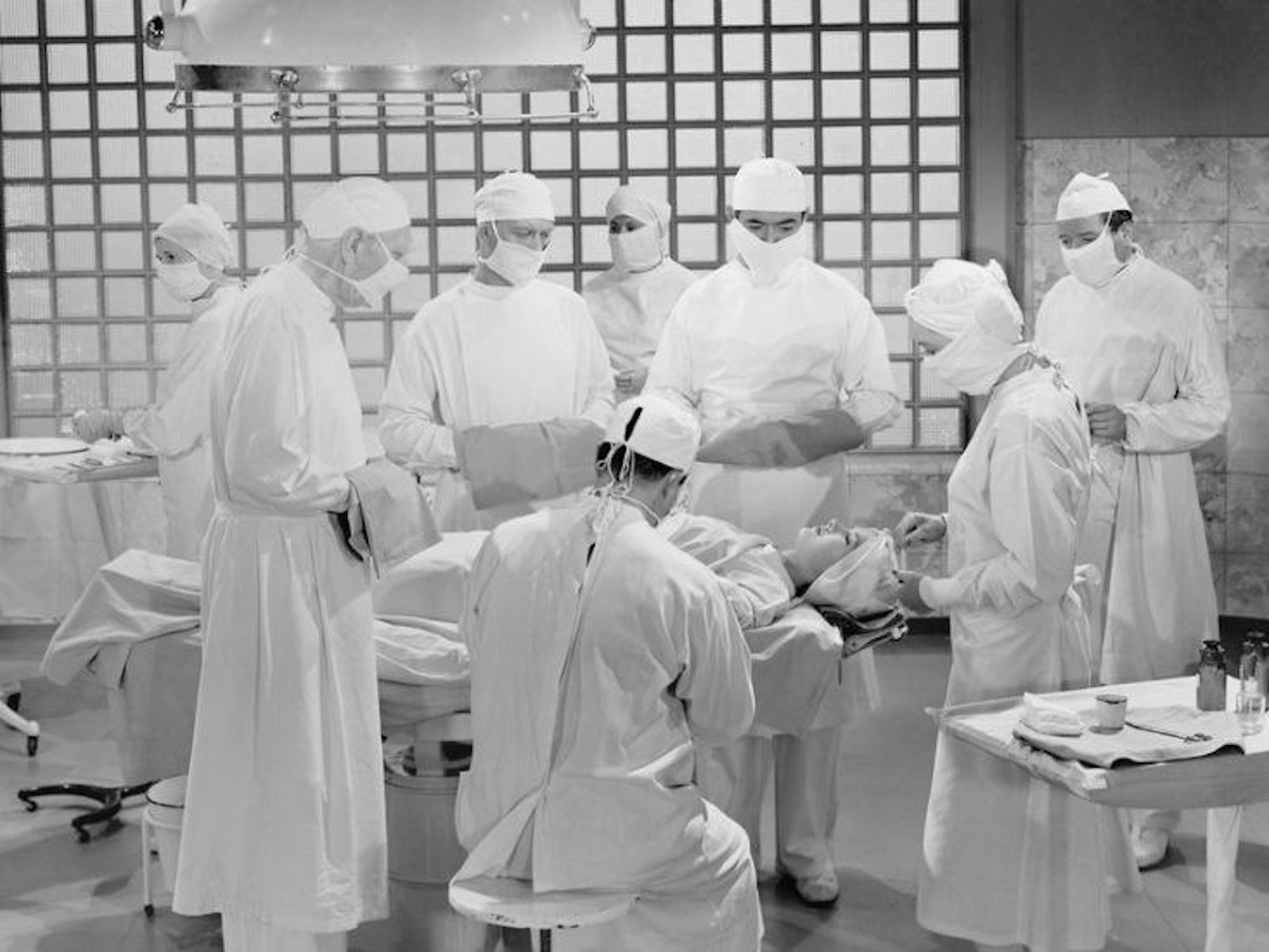 operating theater white coats