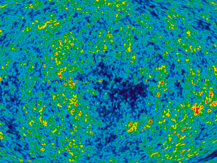 Map of the cosmic microwave background CMB radiation A The Axis   Download Scientific Diagram