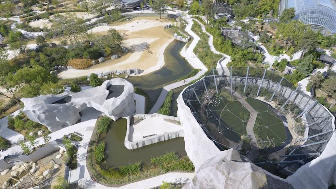 aerial view of zoo