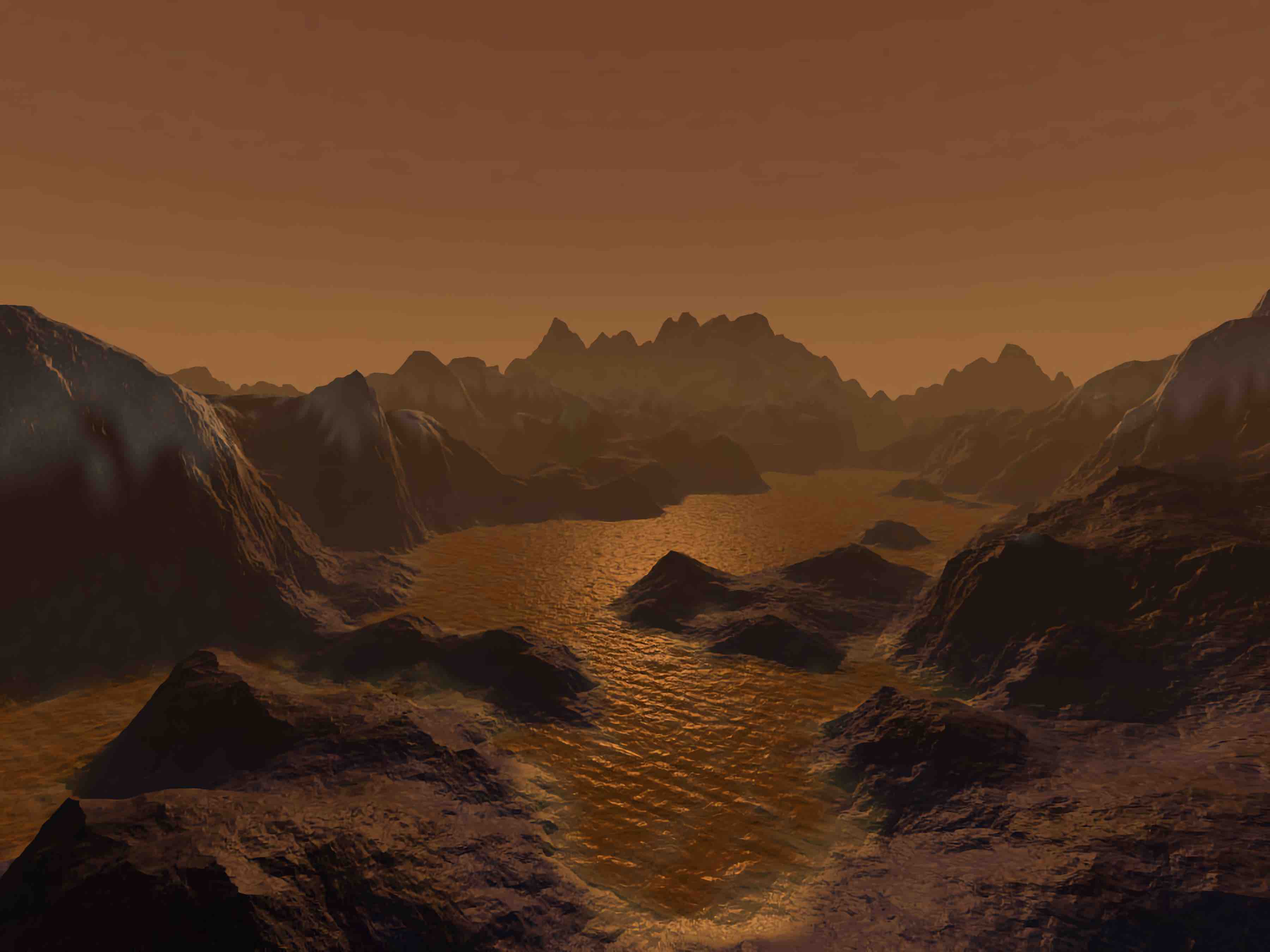 Titan surface - artist rendering