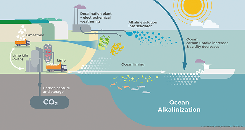 How to pull carbon dioxide out of seawater